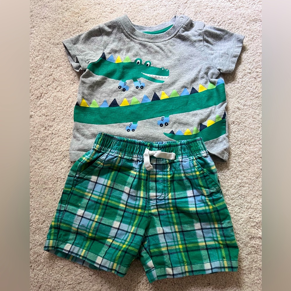 Gymboree Shorts and Shirt Matching Outfit- Size 6-12 months